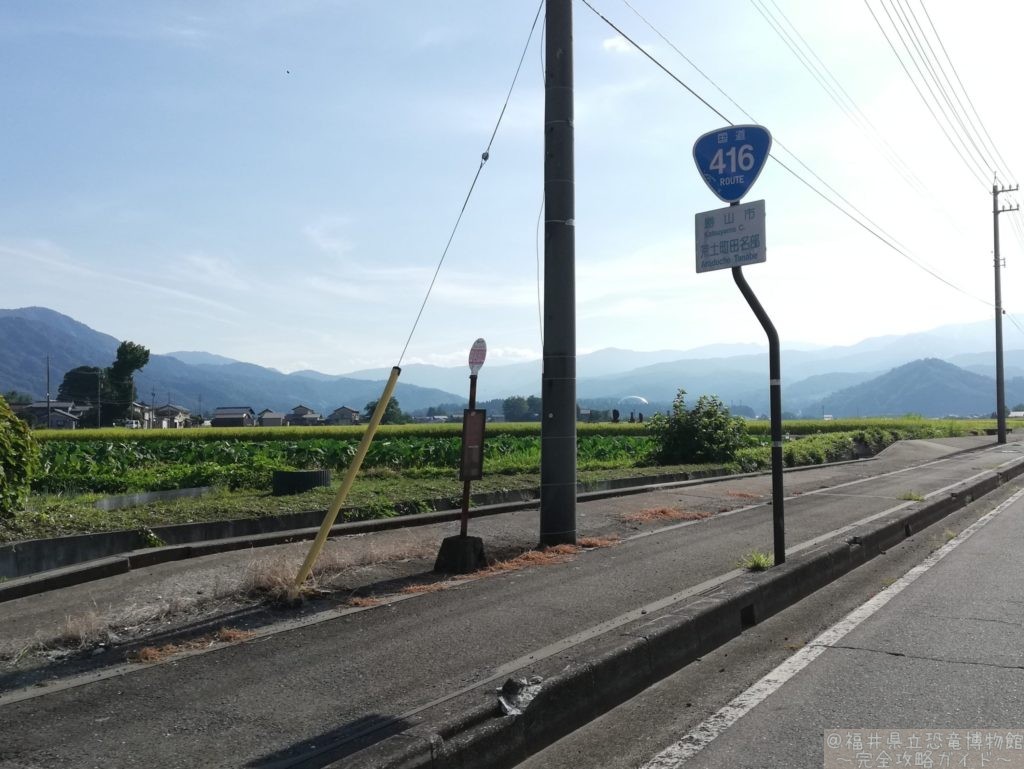 国道416号(田名部口バス停)