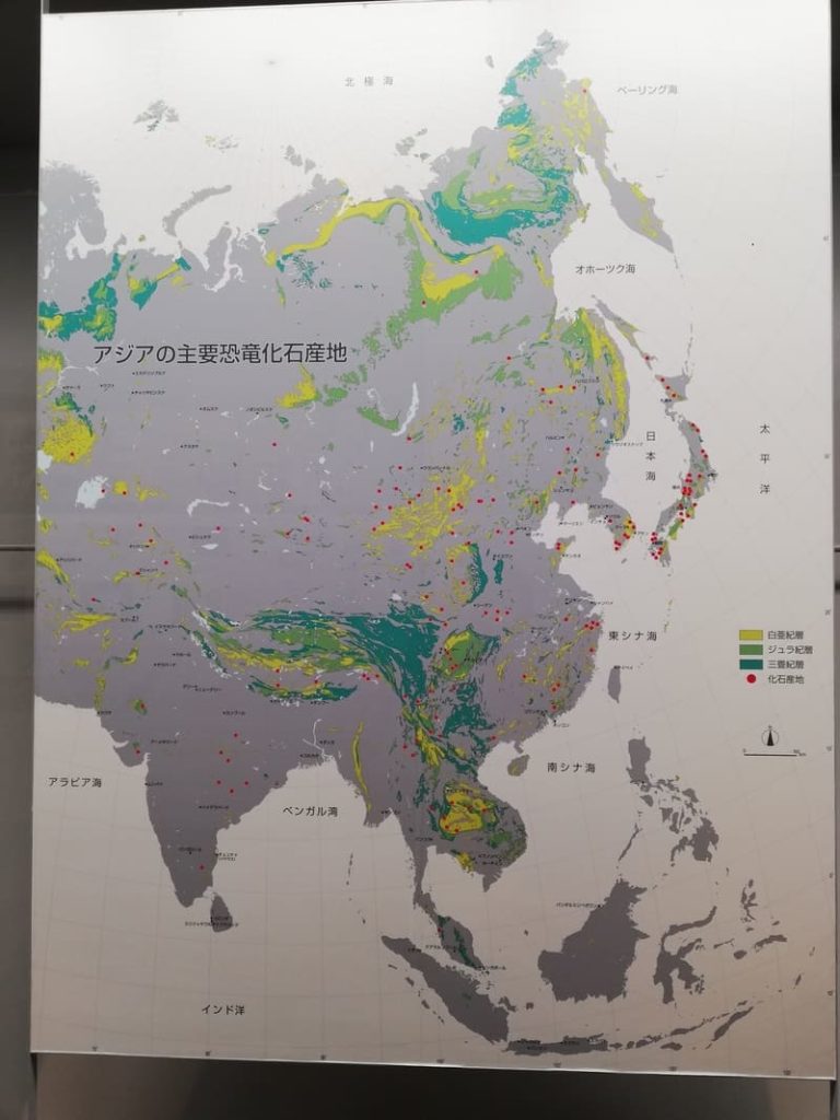 アジアの主要恐竜産地