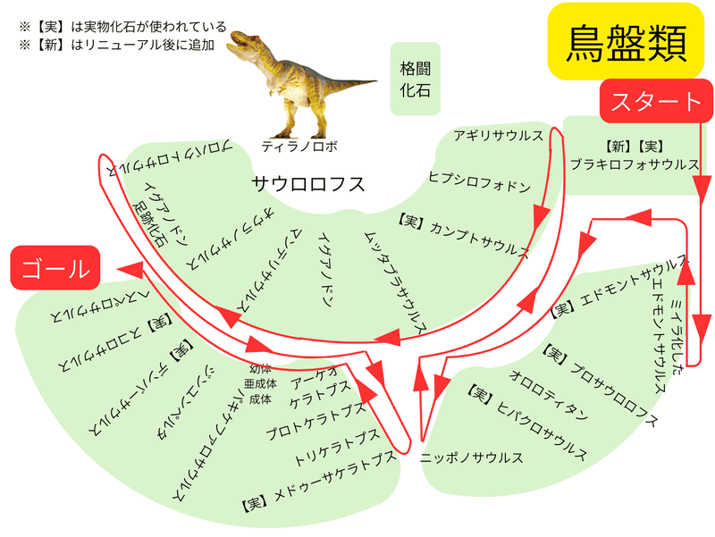 鳥盤類見学ルート