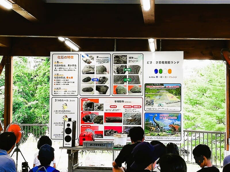 どきどき恐竜発掘ランドの説明会場