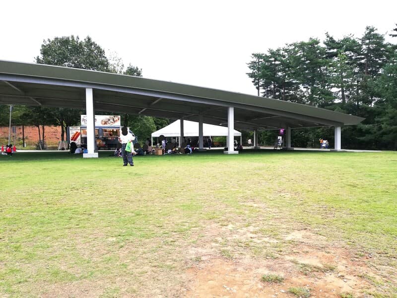 チャマゴン広場の芝生エリア