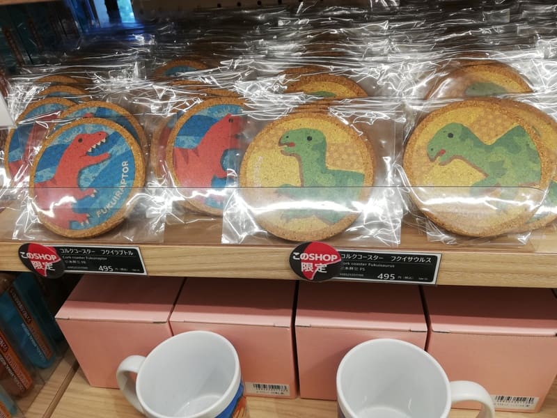 【ショップ限定】コルクコースター(ティラノミムス、フクイベナートル、フクイサウルス、フクイラプトル)