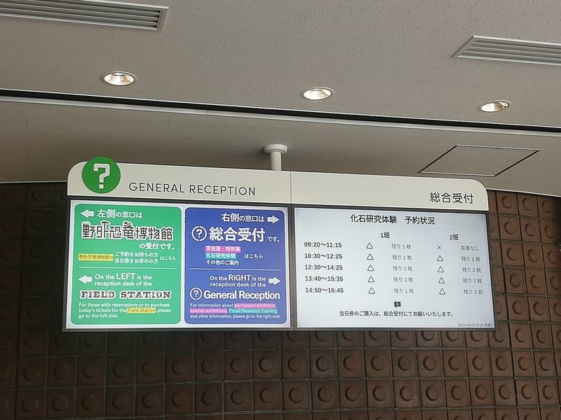 化石研究体験　当日券