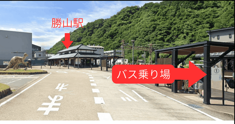 勝山駅　ロータリー