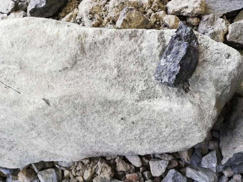 野外恐竜博物館　石の色の違い