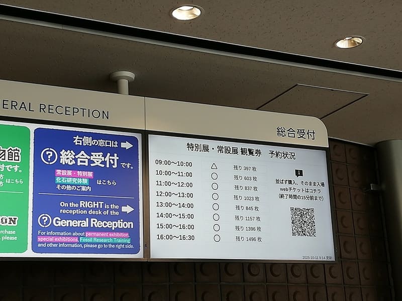 チケット予約状況 当日券枚数 連休初日