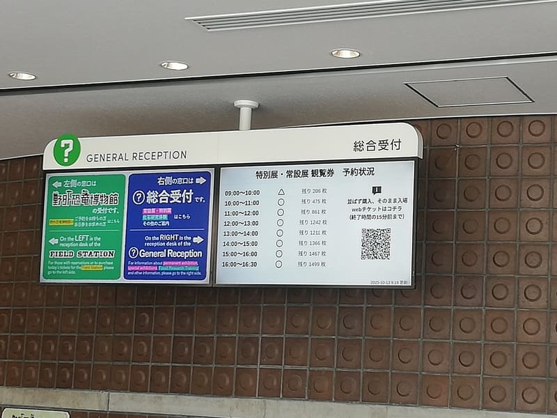 チケット予約状況 当日券枚数 連休最終日