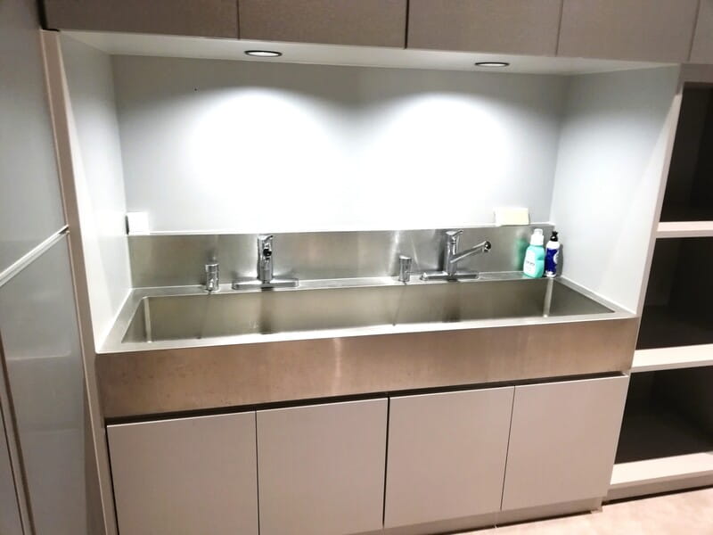 化石研究体験　手洗い場